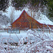 Winter On The Farm Poster