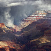 Winter Snow Shower Passing Through Grand Canyon National Park Poster