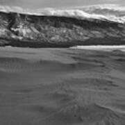 Winter Storms Approaching Great Sand Dunes National Park Black And White Poster