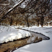 Winter Wonderland - Anthony Branch Creek Near Stoughton Wisconsin Poster