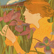 Woman With Iris -la Femme Aux Iris-. Poster