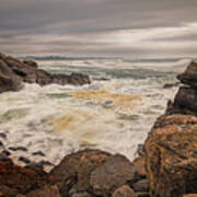 Yaquina Sea Foam Poster