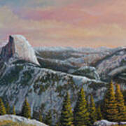 Yosemite Morning At Glacier Point Poster