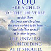 You Are A Child Of The Universe Poster
