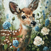 Young And Sweet Fawn Poster