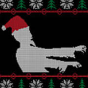 Zombie Santa Ugly Christmas Sweater Poster