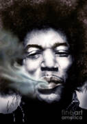 Jimi Hendrix-Burning Lights-2 Painting by Reggie Duffie | Fine Art America
