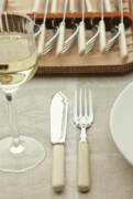 Fish Knife And Fork Set At Table Setting Art Print