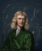 「NEWTON PORTRAITS」 Isaac Newton Portrait 1690 | Free SVG