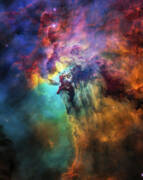 Lagoon Nebula Hubble Space Telescope Image Art Print