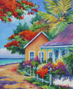 A Cayman Street In Summer Art Print