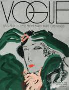 A Vintage Vogue Magazine Cover Of A Woman by Eduardo Garcia Benito