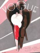 A Vintage Vogue Magazine Cover Of A Couple by William Bolin