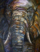 Elephant Faces of Nature series Painting by Mary Jo Zorad - Fine Art ...