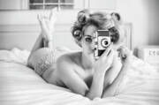 A Chick, A Click, And A Curl Art Print