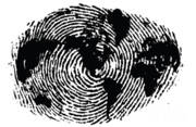 Global Fingerprint Map Art Print