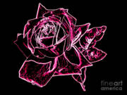 Red Neon Rose by Brenda Landdeck