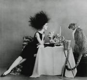 A Model With A Cheetah Art Print