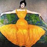 Lady In Yellow Dress Art Print