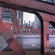 0528 Lasalle Street Bridge Chicago Art Print