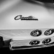 1965 Chevrolet Corvette Sting Ray Coupe Bw Art Print