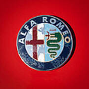 1986 Alfa Romeo Spider Quad Emblem #2 Art Print