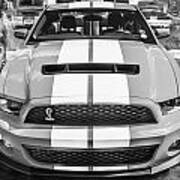 2010 Ford Shelby Mustang Gt500 Painted Bw #1 Art Print