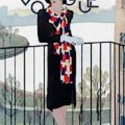 A Vintage Vogue Magazine Cover Of A Woman Art Print
