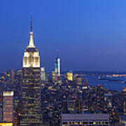 Aerial View Of Empire State And Midtown #1 Art Print