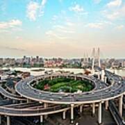 Aerial View Of Nanpu Bridge #1 Art Print