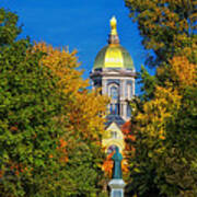 Autumn On The Campus Of Notre Dame #1 Art Print