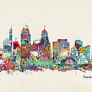 Cincinnati Ohio Skyline #1 Art Print