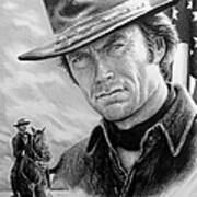 Clint Eastwood American Legend #1 Art Print