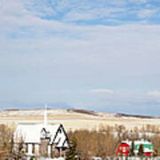 Country Church In Winter #1 Art Print