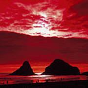 Crimson Sunset #1 Art Print