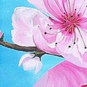#1 Diptych   Peach Tree In Bloom #1 Art Print
