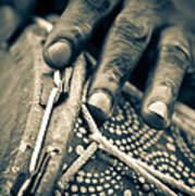 Drum Maker's Hands Ii #1 Art Print