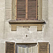 Dueling Windows Of Tuscany Art Print