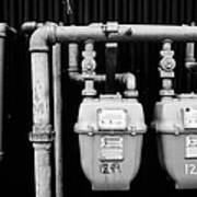 External Gas Meters On Property Vancouver Bc Canada #1 Art Print