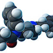 Fentanyl, Molecular Model #1 Art Print