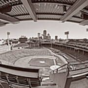 Fenway Park And Boston Skyline #1 Art Print