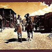 Film Homage Mark Slade Cameron Mitchell Riding Horses The High Chaparral Old Tucson Az C.1967-2013 Art Print