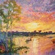 Flooded Sunset #1 Art Print