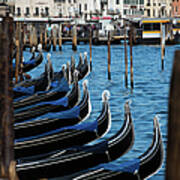 Gondolas In Venice #1 Art Print