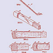 Hockey Stick End Buffer Patent 1928 #1 Art Print