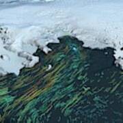 Ice Shelf Ocean Currents #1 Art Print