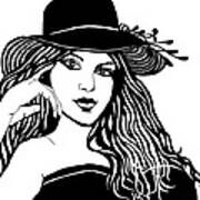 Lady In A Hat #1 Art Print