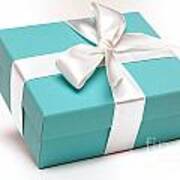 Little Blue Gift Box #1 Art Print