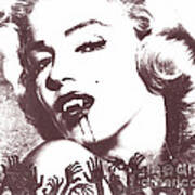 Marilyn Monroe Vampire #1 Art Print