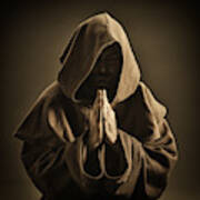 Monk Praying #1 Art Print